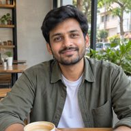 Kabir, a personal finance creator, seated in a cafe